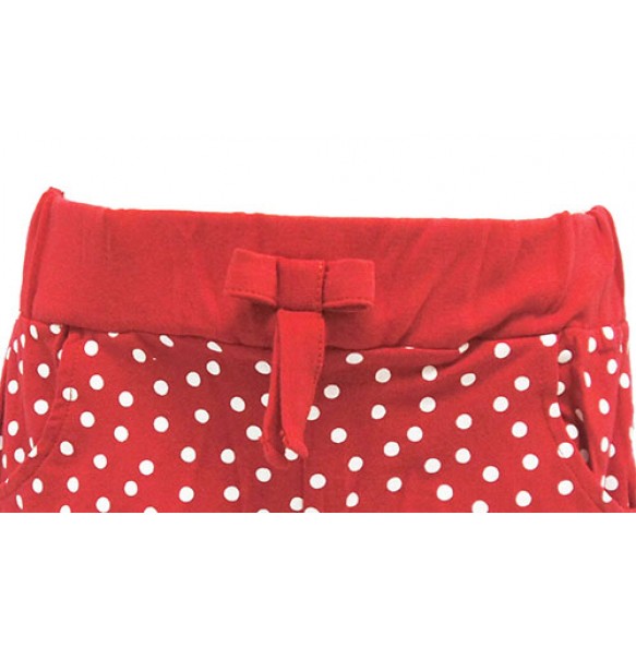 RED SPOT SHORTS FOR GIRLS (RED)