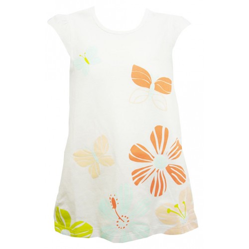 FUN FLORAL DRESS FOR GIRLS (WHITE)