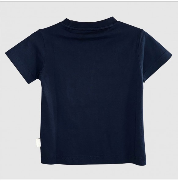 4D VINTAGE BUS AUGMENTED REALITY T-SHIRT FOR BOYS (NAVY)