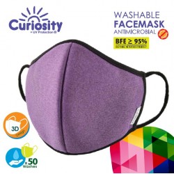 Washable Face Mask Antimicrobial with Adjustable Stopper and Nose Bridge - Single Pack