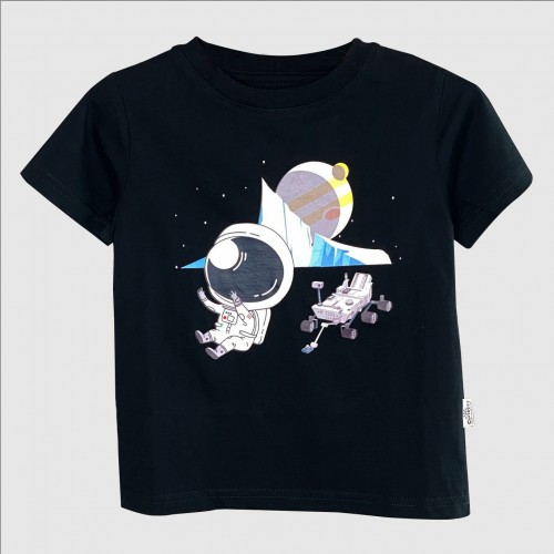 4D ASTRONAUT & CURIOSITY ROVER Short Sleeve T-SHIRT IN UV Protection